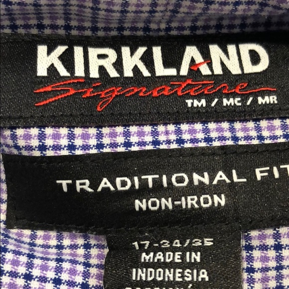Kirkland Songature Button up shirt  17-35/35 - Picture 3 of 3